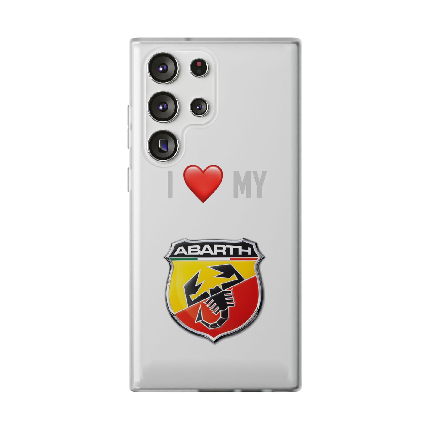Abarth Phone Case - Flexible And Frosted TPU Plastic I Love My Abarth Phone Case