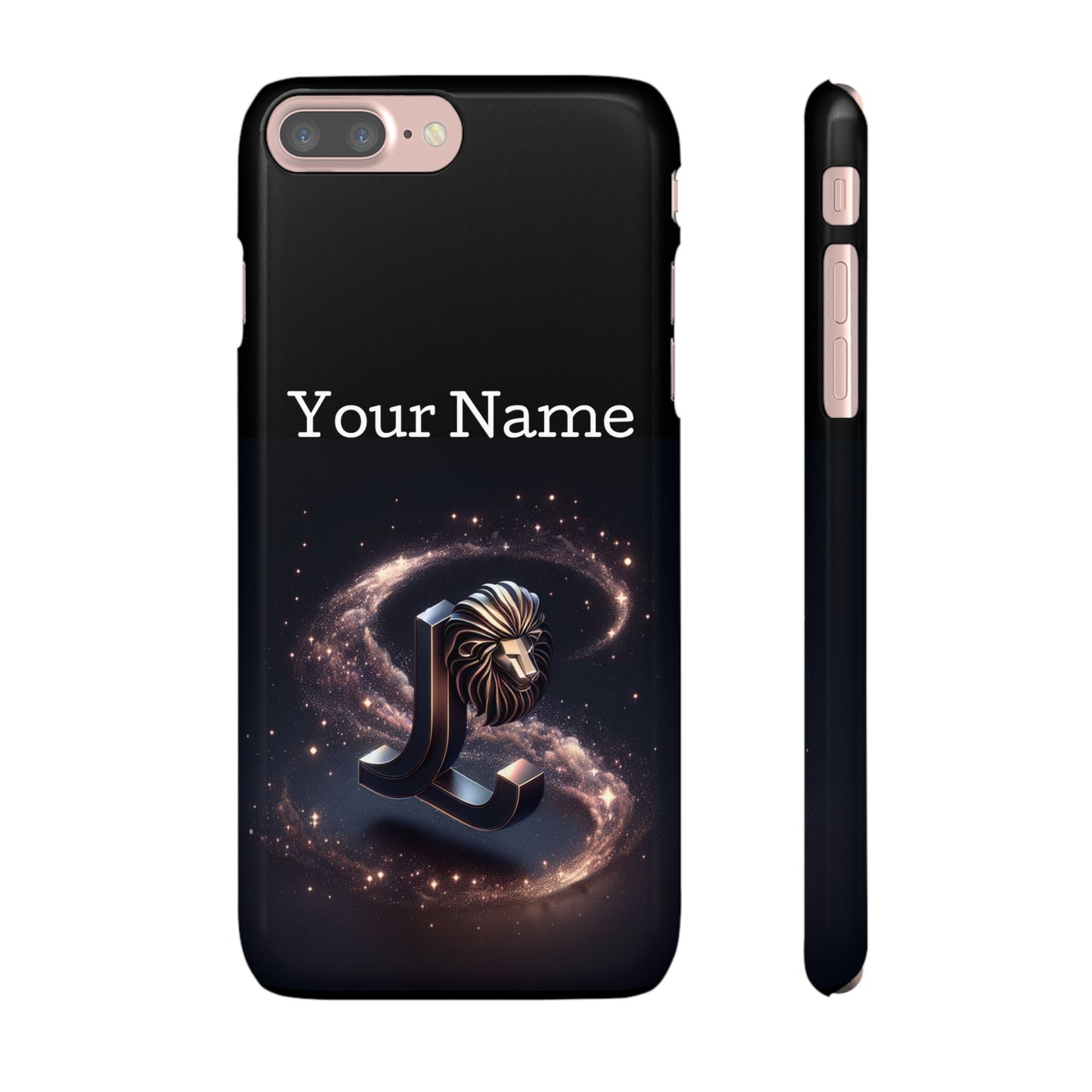 Leo Phone Case - Glossy Black Polycarbonate Snap Case Phone Protection