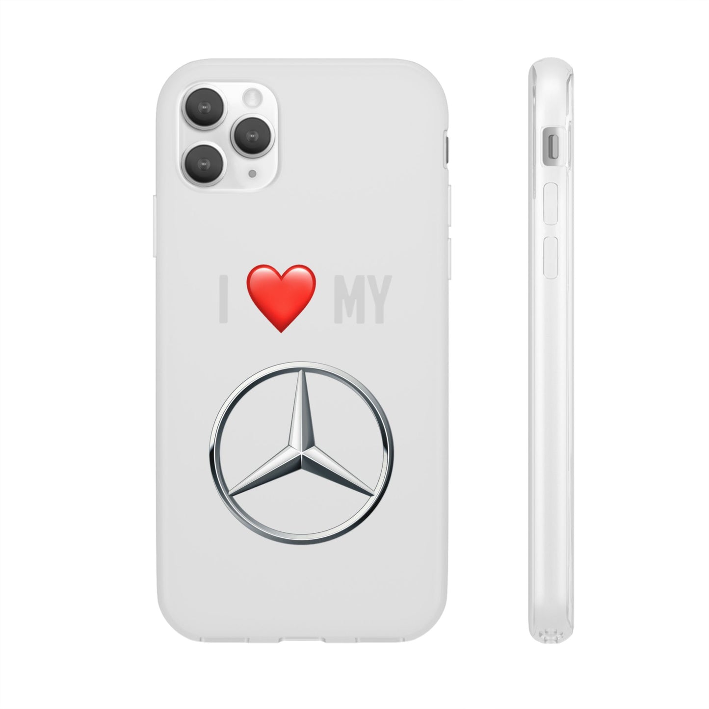 Mercedes Phone Case - Flexible And Frosted TPU Plastic I Love My Mercedes Phone Case
