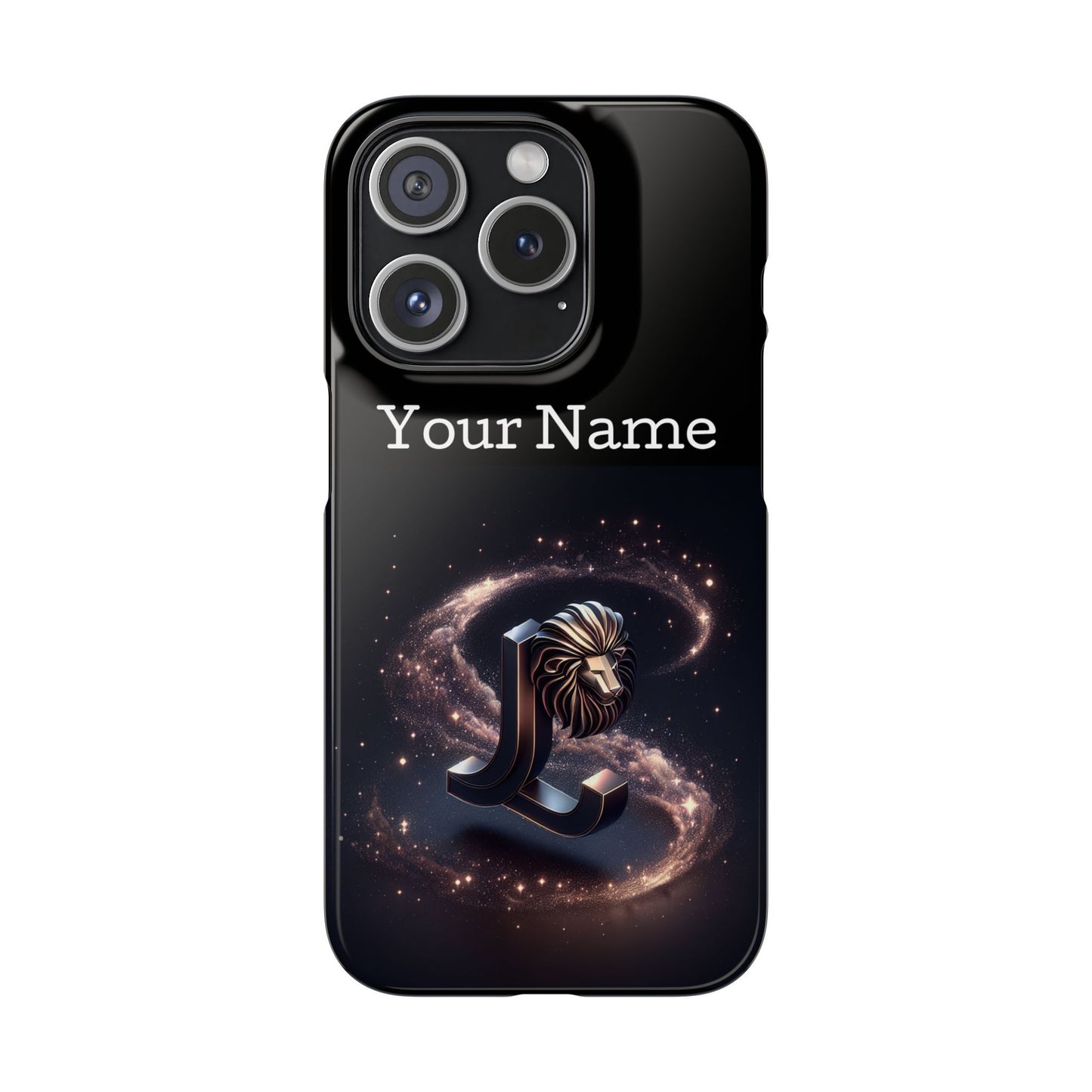 Leo Phone Case - Glossy Black Polycarbonate Snap Case Phone Protection