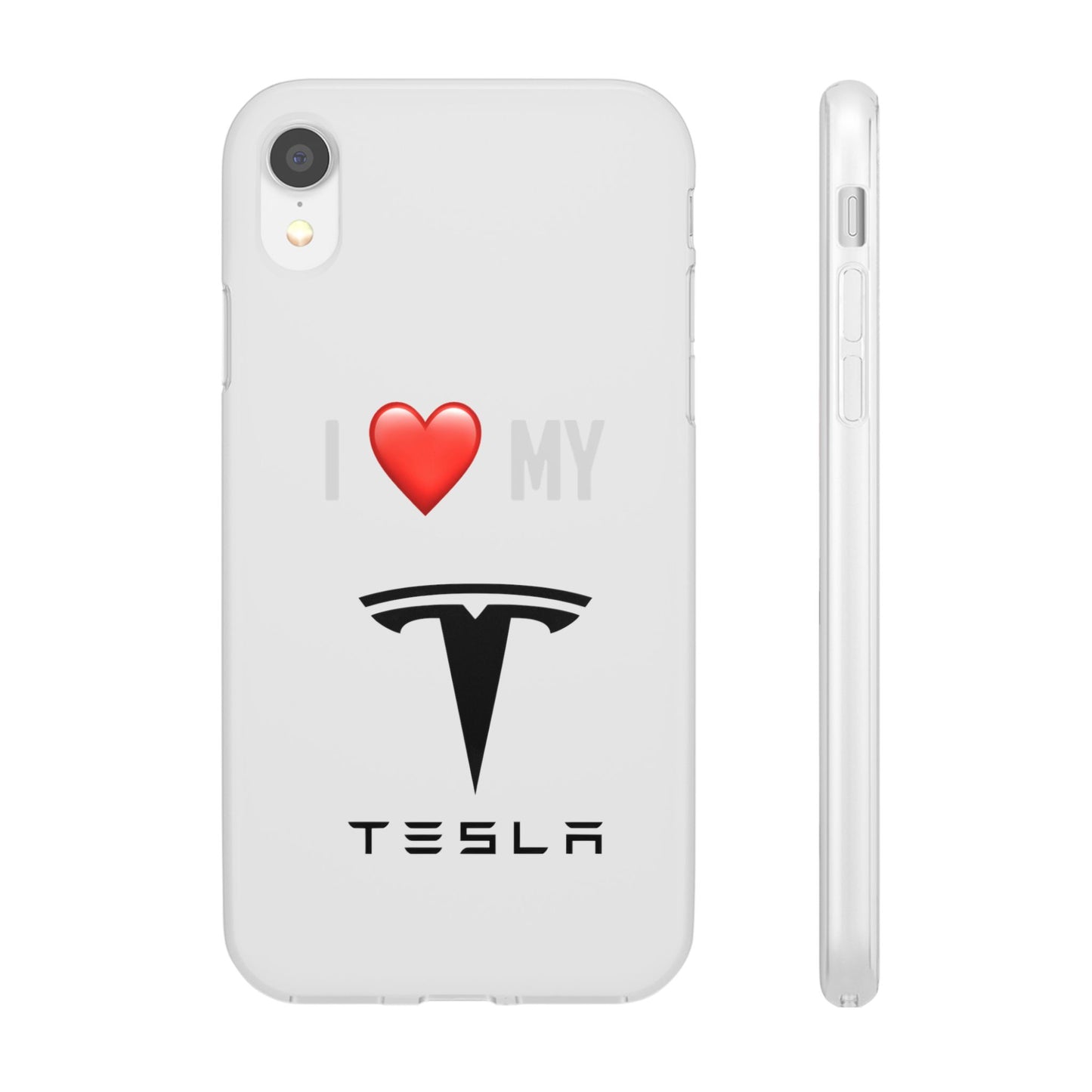 Tesla Phone Case - Flexible And Frosted TPU Plastic I Love My Tesla Phone Case
