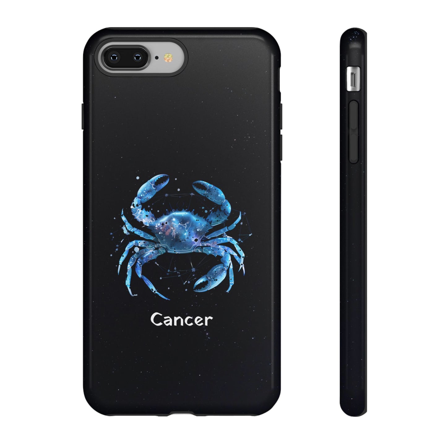 Cancer Zodiac Star Sign Black Glossy Phone Case Tough Protection for iPhone or Samsung Galaxy