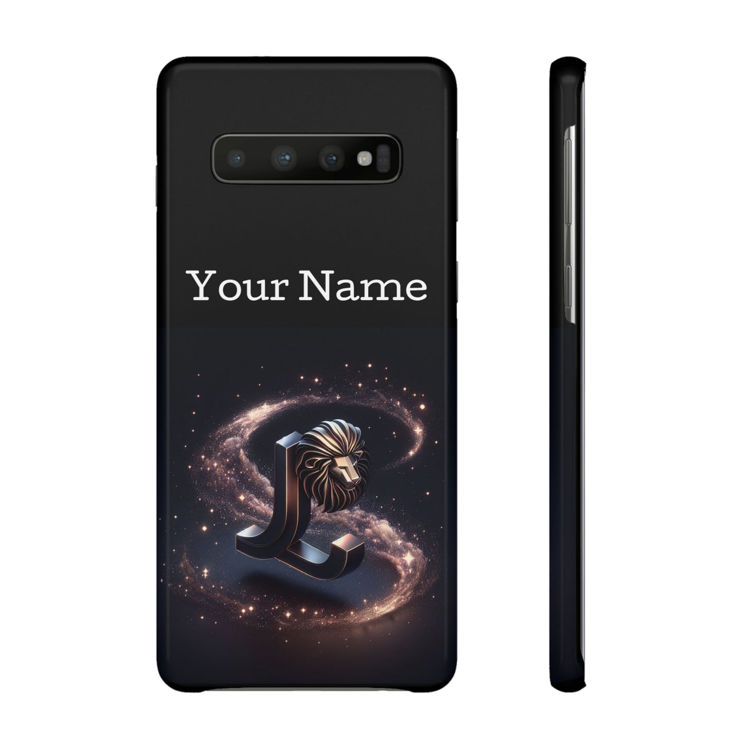 Leo Phone Case - Glossy Black Polycarbonate Snap Case Phone Protection