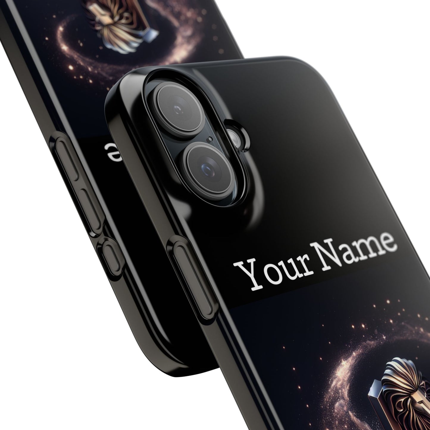 Leo Phone Case - Glossy Black Polycarbonate Snap Case Phone Protection