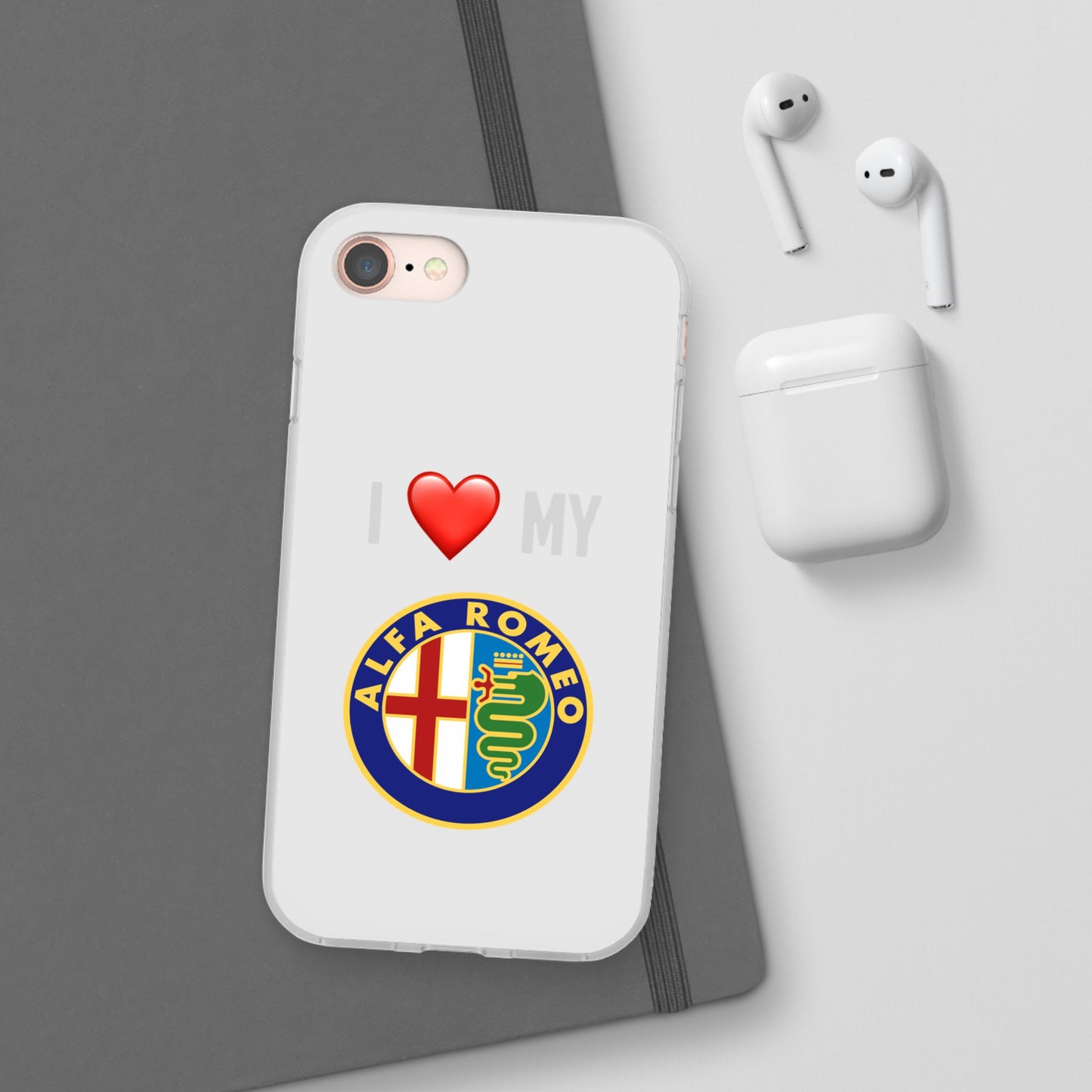 Alfa Romeo Phone Case - Flexible And Frosted TPU Plastic I Love My Alfa Romeo Phone Case