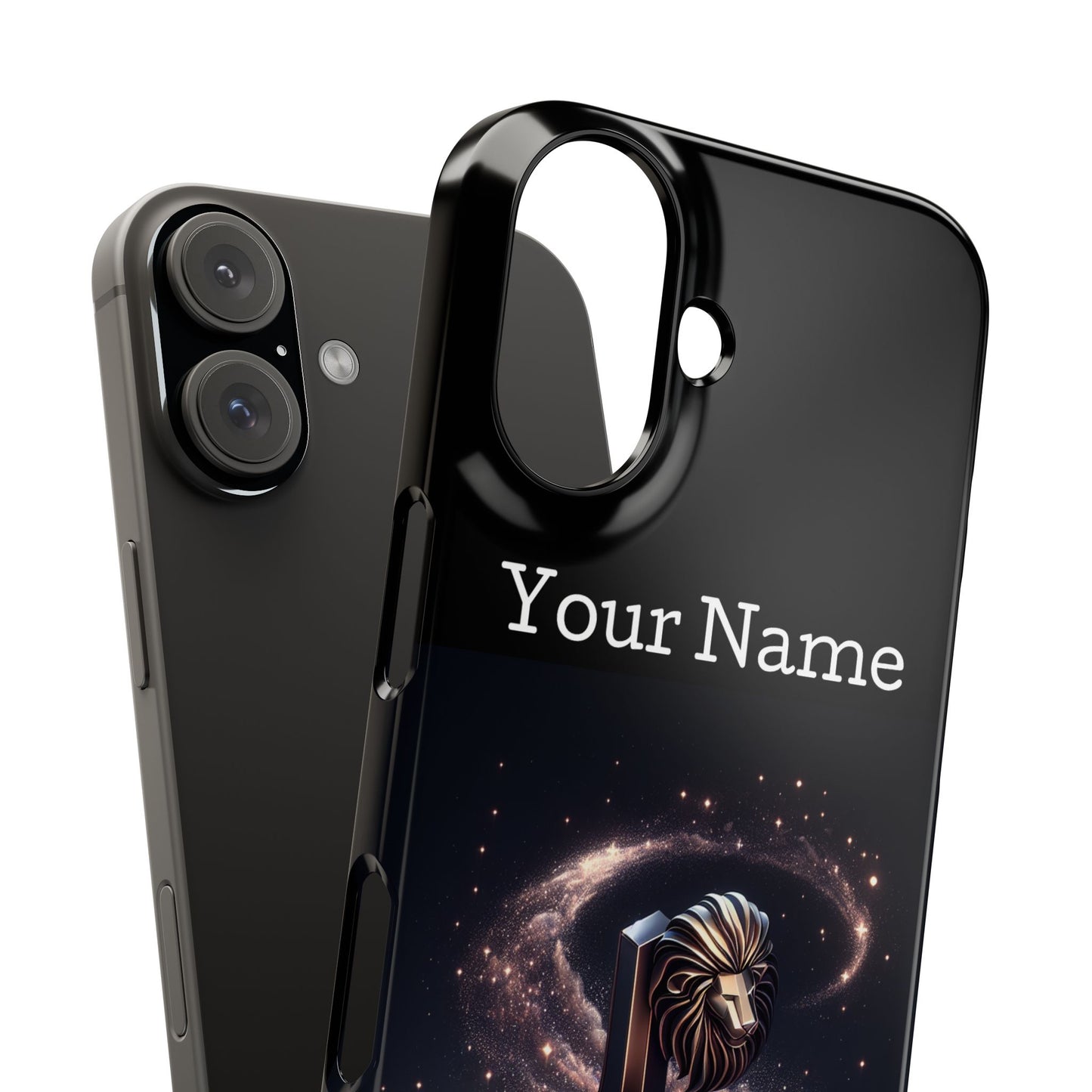 Leo Phone Case - Glossy Black Polycarbonate Snap Case Phone Protection
