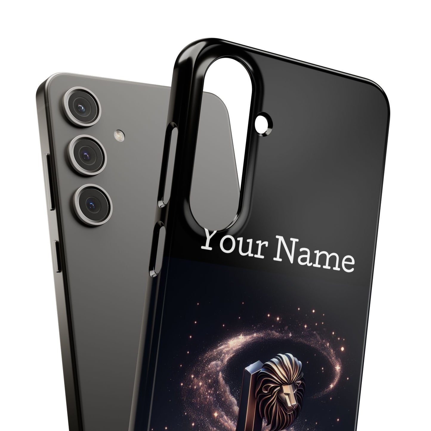 Leo Phone Case - Glossy Black Polycarbonate Snap Case Phone Protection