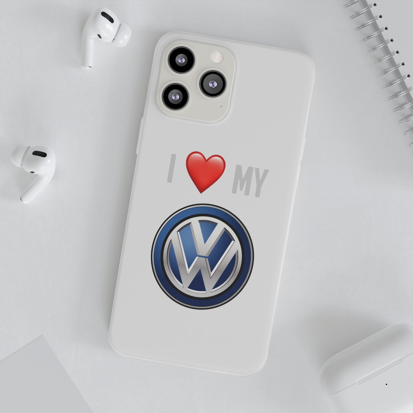 Volkswagen Phone Case - Flexible And Frosted TPU Plastic I Love My Volkswagen Phone Case