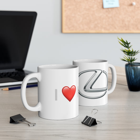 Lexus  - I Love my Lexus White Ceramic Coffee Cup 11oz, 15oz