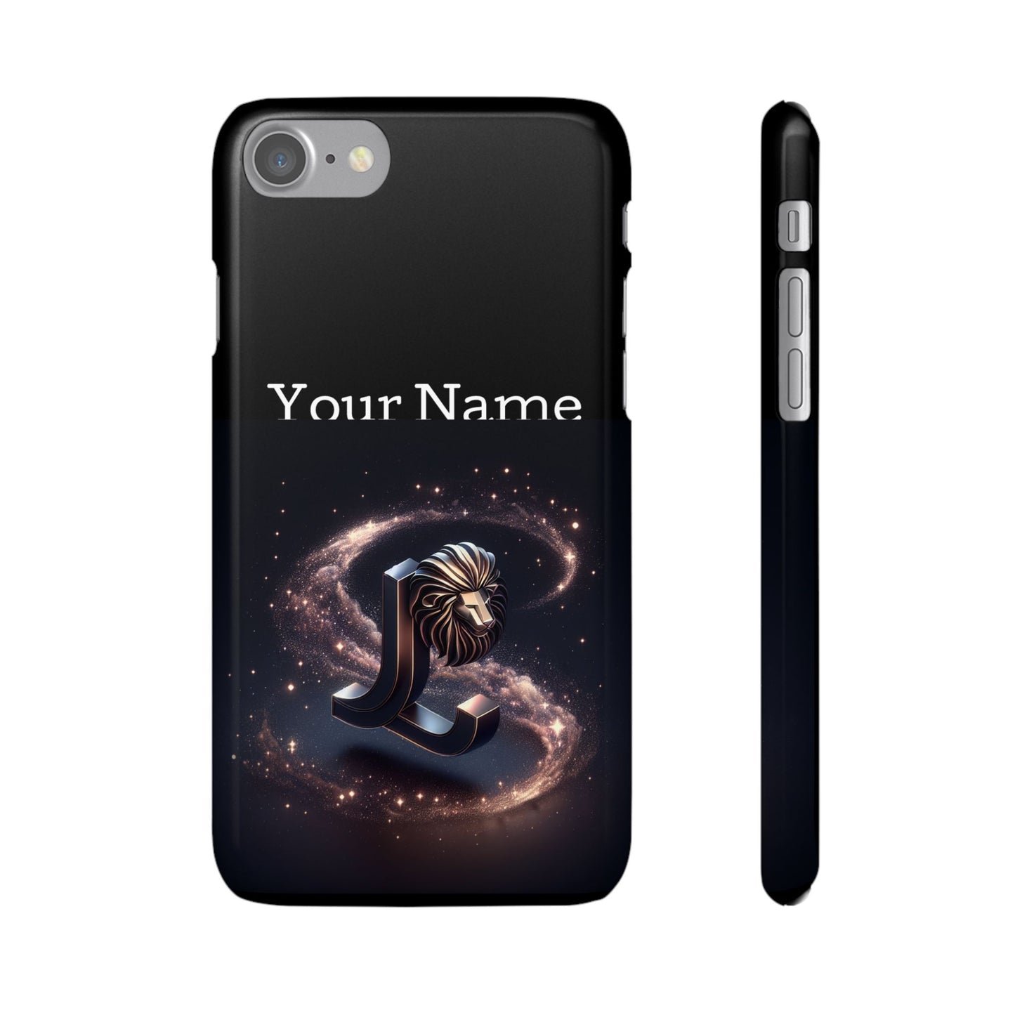 Leo Phone Case - Glossy Black Polycarbonate Snap Case Phone Protection