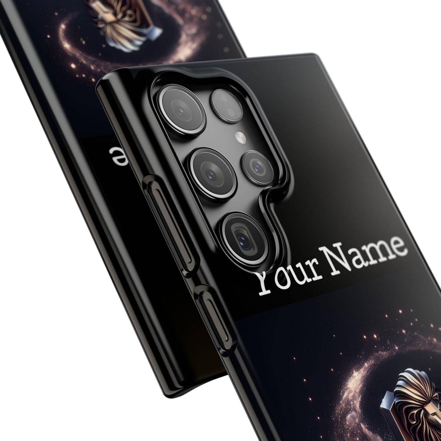 Leo Phone Case - Glossy Black Polycarbonate Snap Case Phone Protection