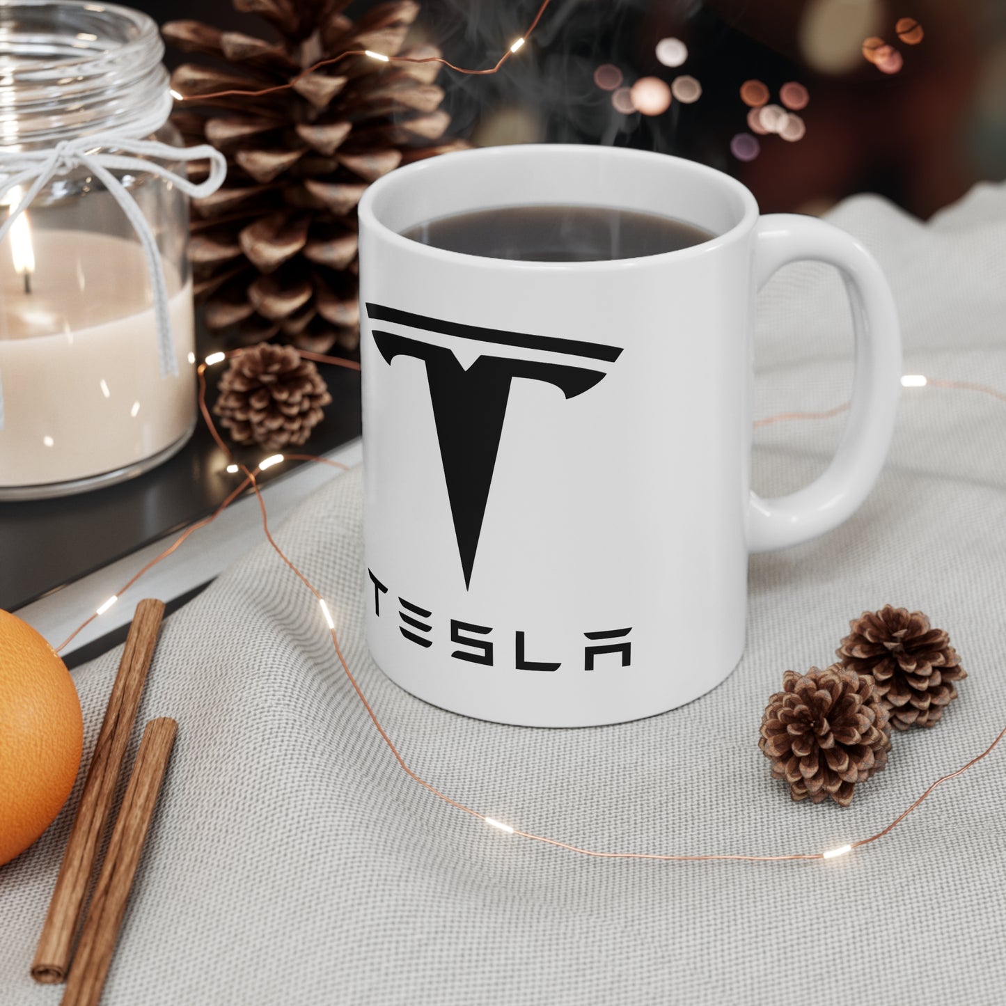 Tesla  - I Love my Tesla White Ceramic Coffee Cup 11oz, 15oz