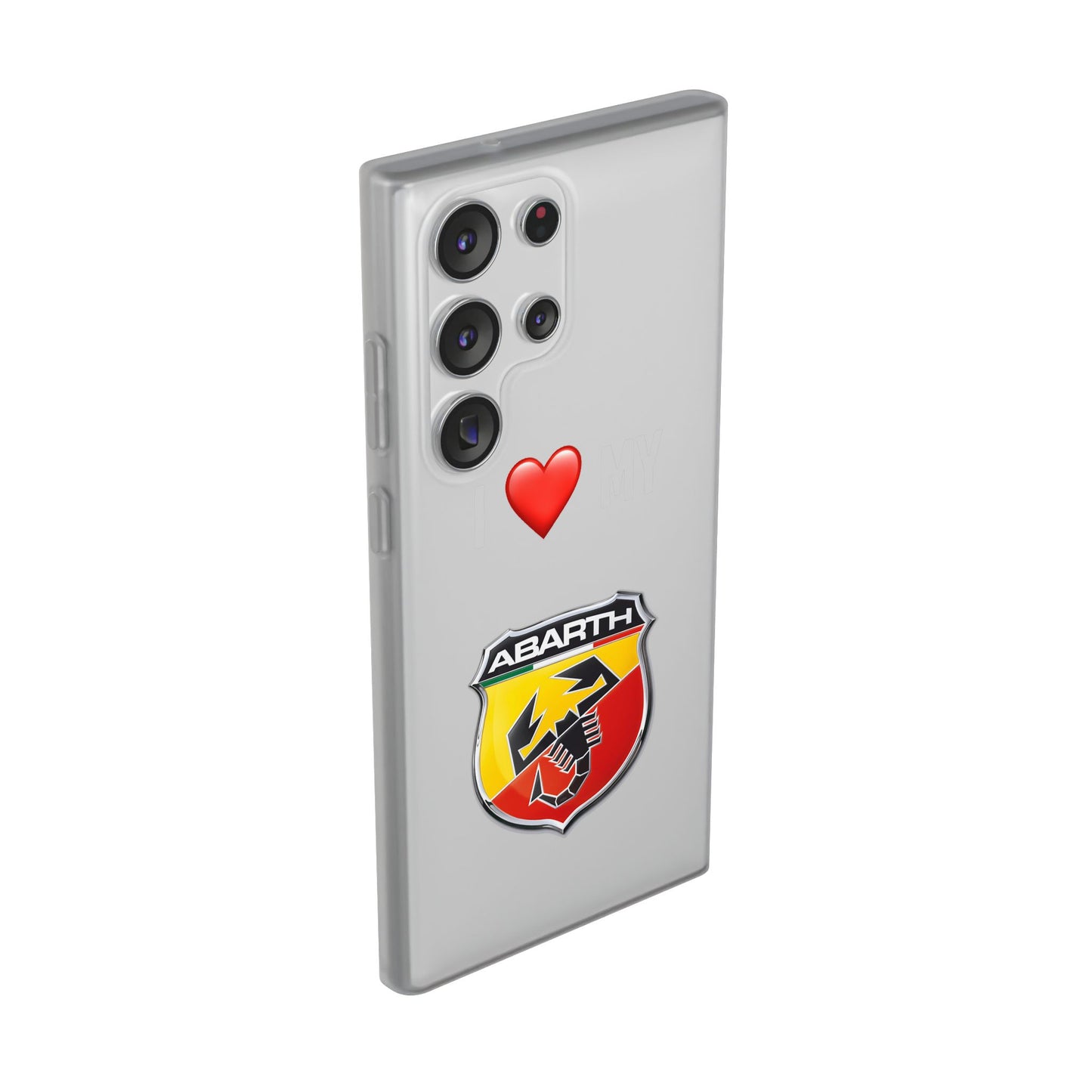 Abarth Phone Case - Flexible And Frosted TPU Plastic I Love My Abarth Phone Case