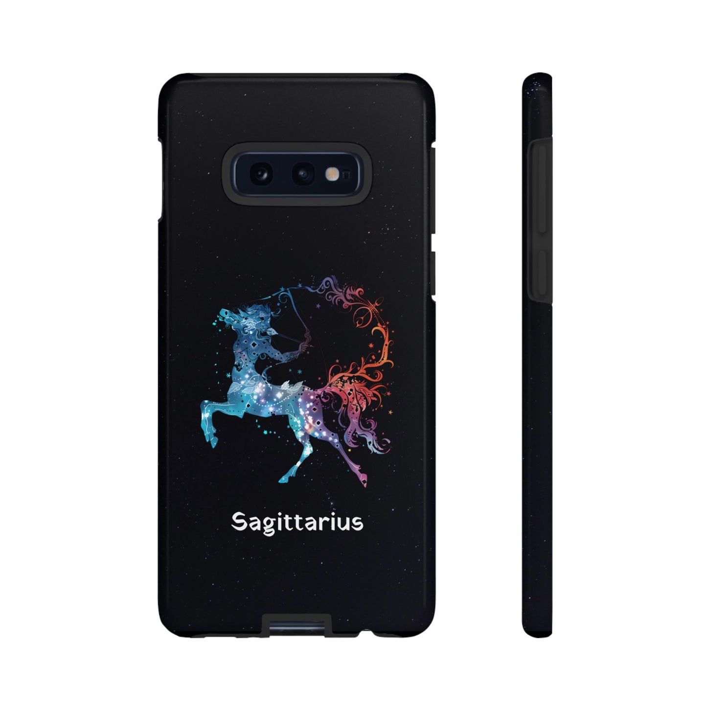 Sagittarius Zodiac Star Sign Black Glossy Phone Case Tough Protection for iPhone or Samsung Galaxy