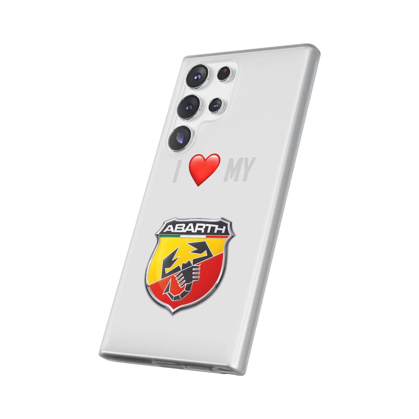 Abarth Phone Case - Flexible And Frosted TPU Plastic I Love My Abarth Phone Case