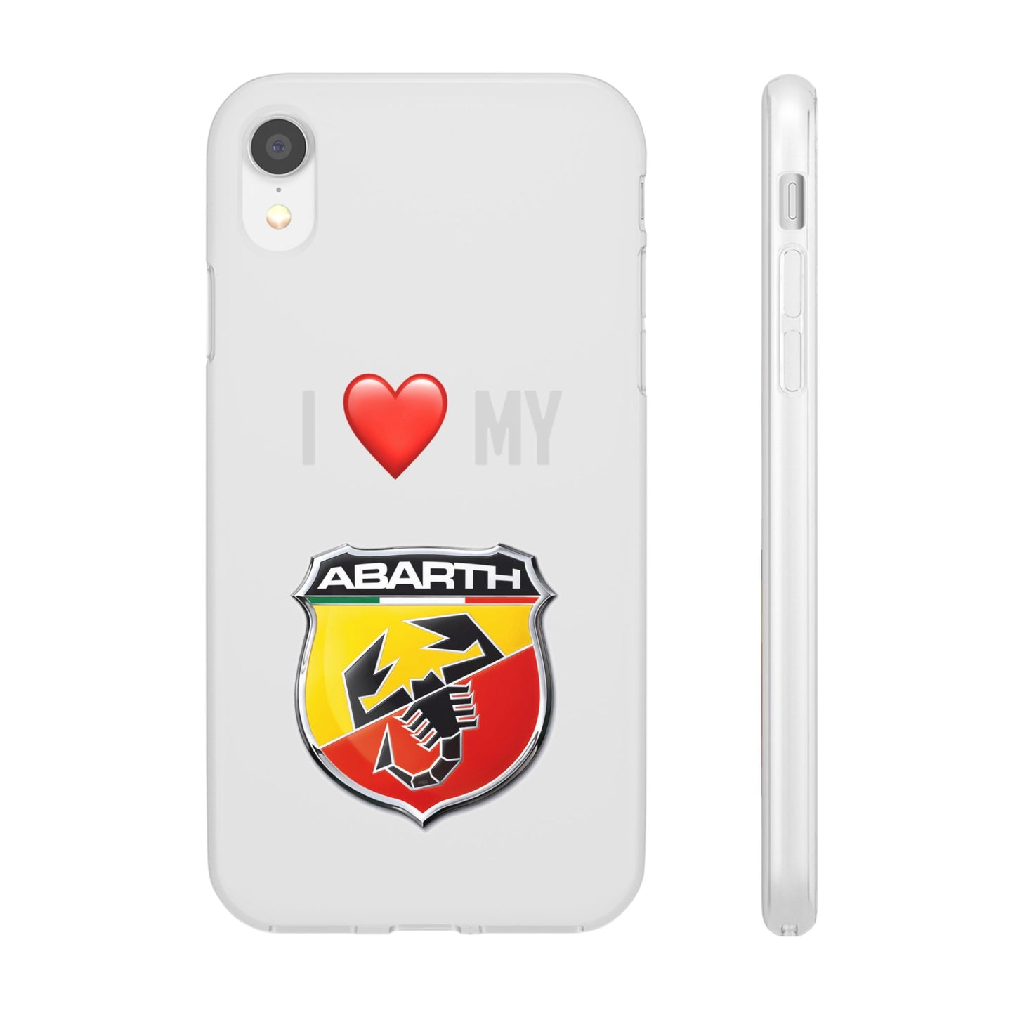 Abarth Phone Case - Flexible And Frosted TPU Plastic I Love My Abarth Phone Case
