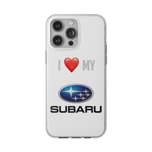 Subaru Phone Case - Flexible And Frosted TPU Plastic I Love My Subaru Phone Case