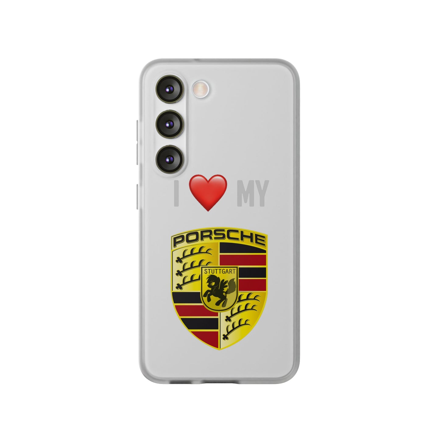 Porsche Phone Case - Flexible And Frosted TPU Plastic I Love My Porsche Phone Case