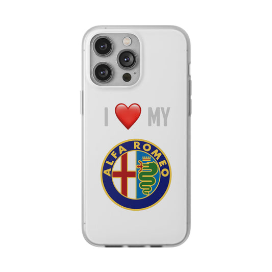 Alfa Romeo Phone Case - Flexible And Frosted TPU Plastic I Love My Alfa Romeo Phone Case