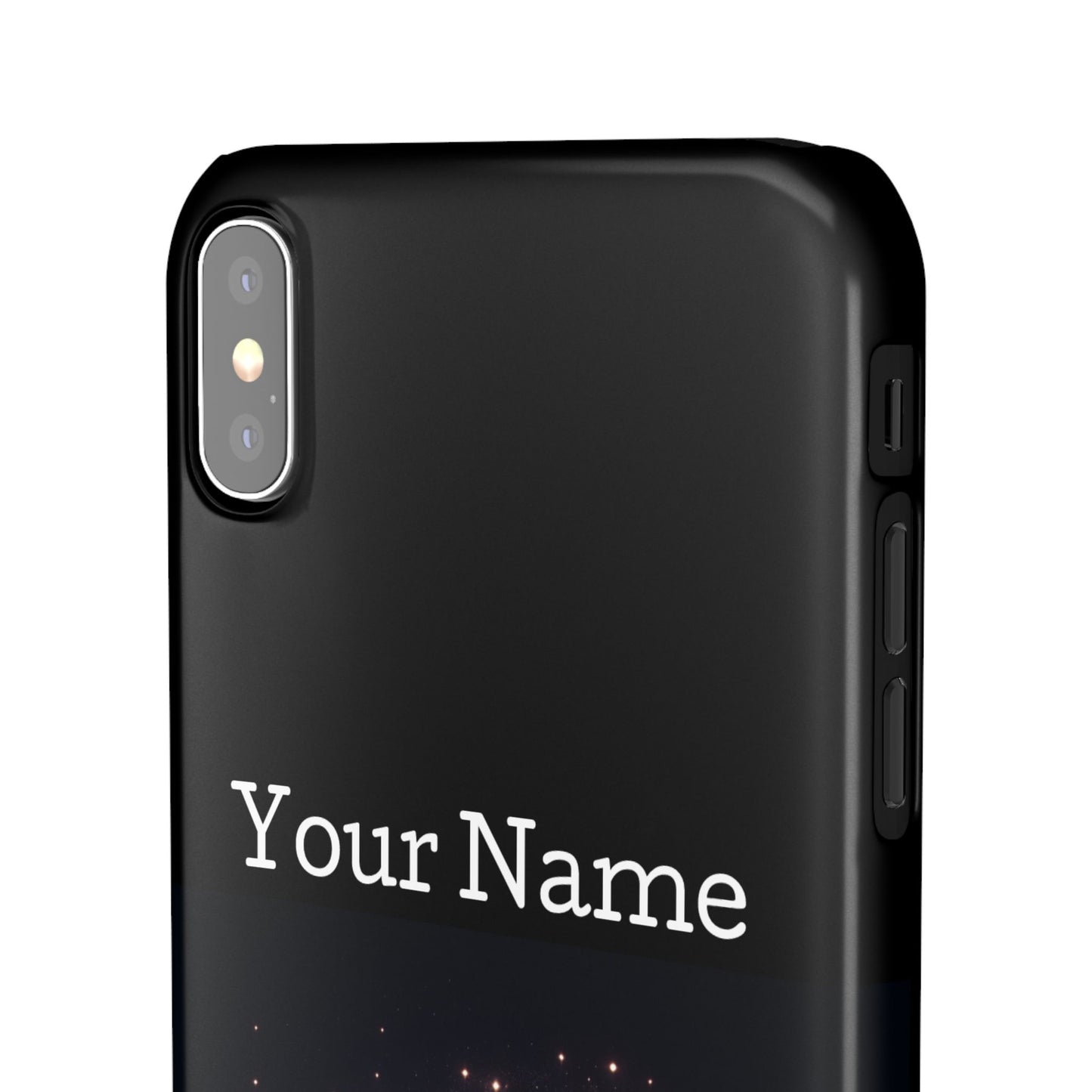 Leo Phone Case - Glossy Black Polycarbonate Snap Case Phone Protection