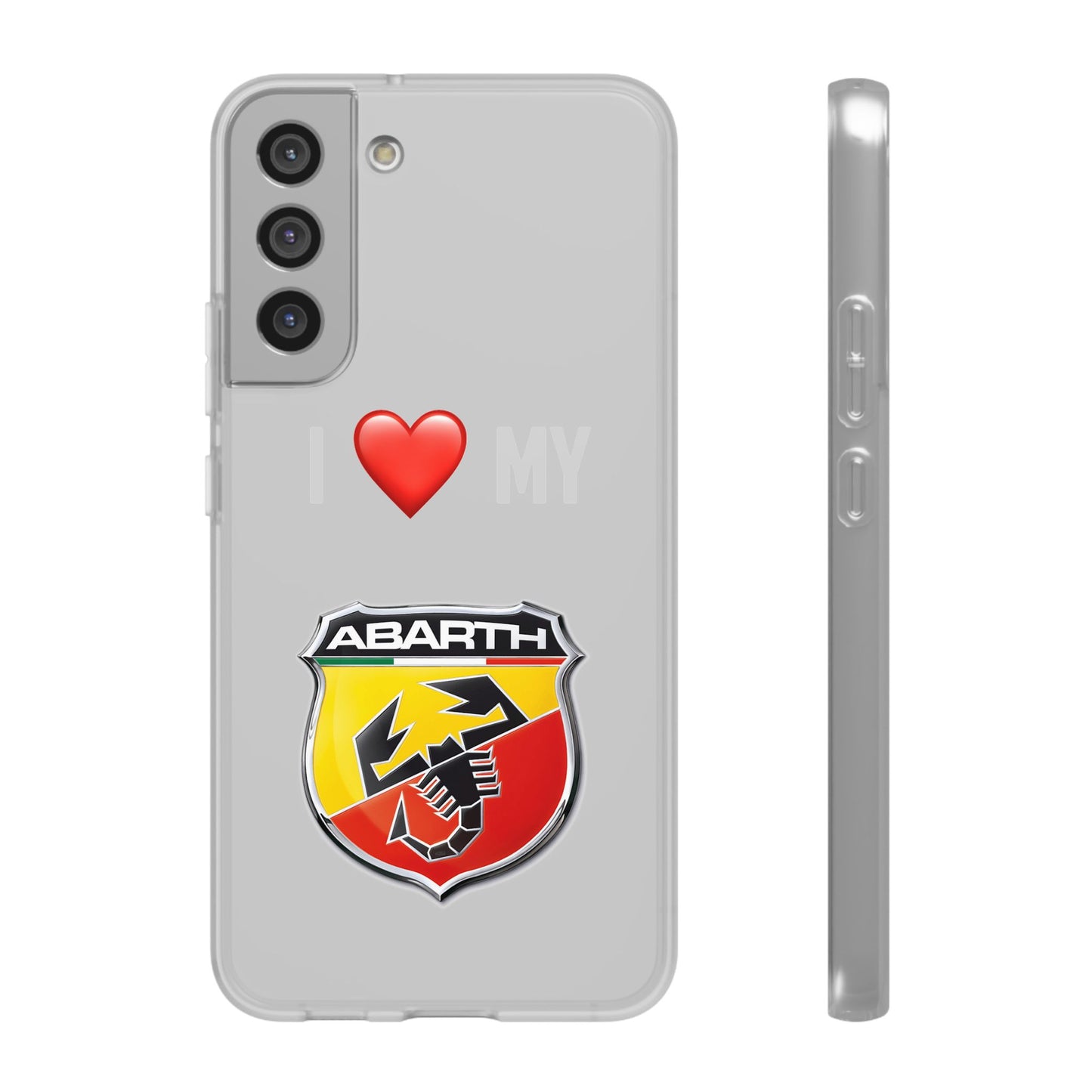 Abarth Phone Case - Flexible And Frosted TPU Plastic I Love My Abarth Phone Case
