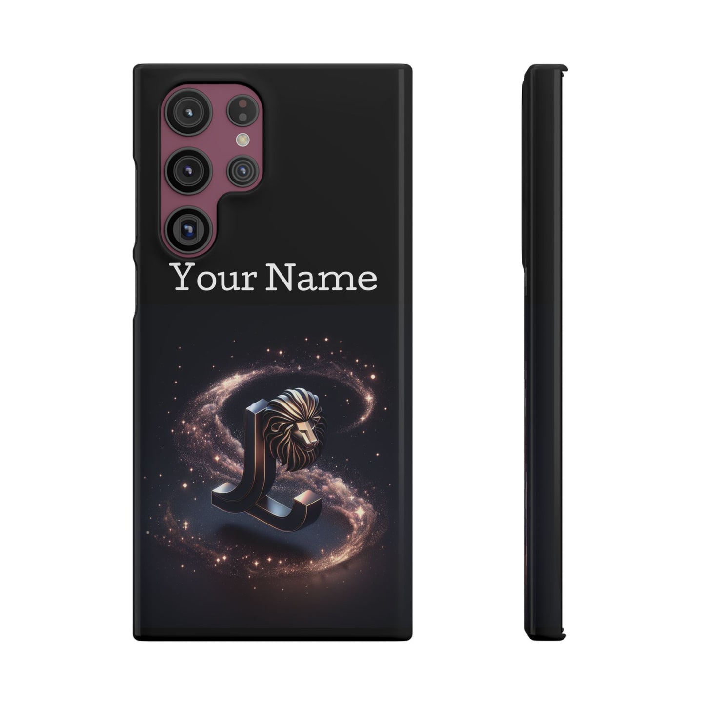 Leo Phone Case - Glossy Black Polycarbonate Snap Case Phone Protection