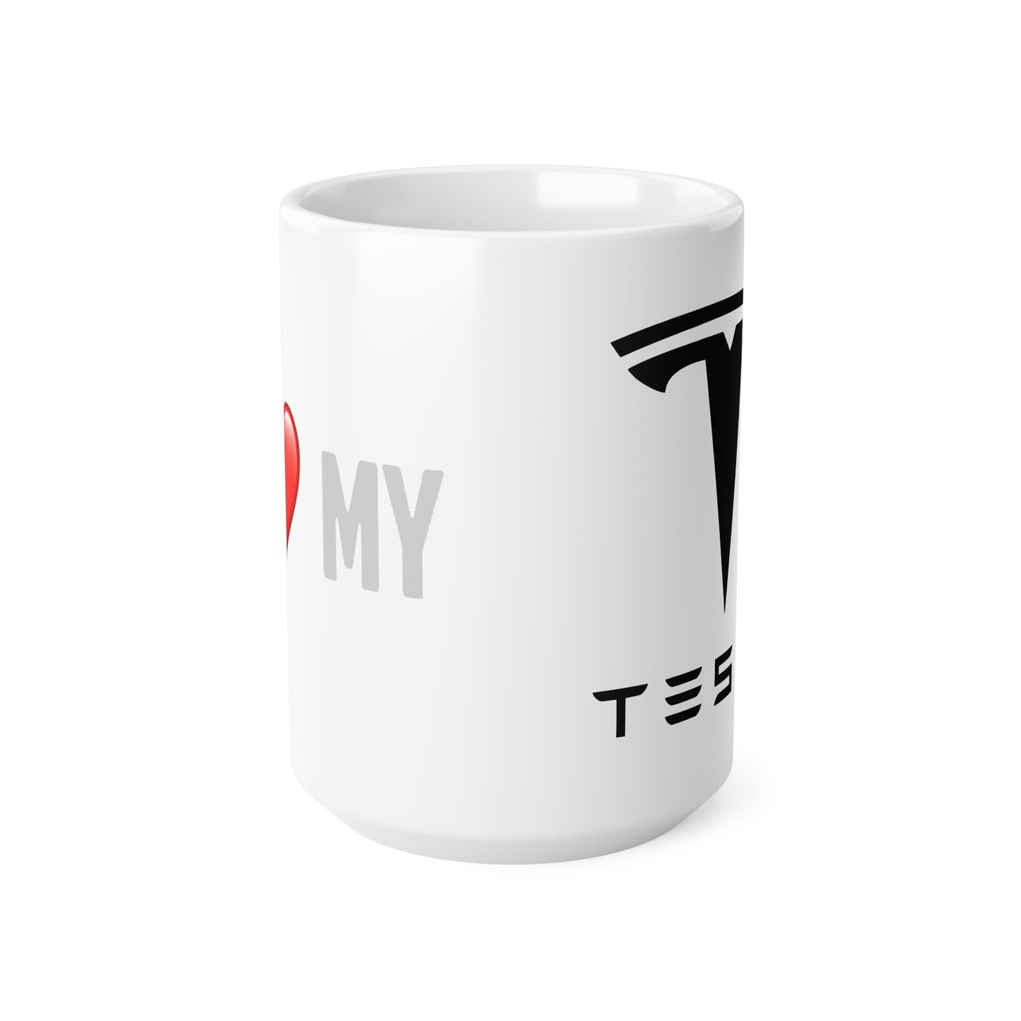 Tesla  - I Love my Tesla White Ceramic Coffee Cup 11oz, 15oz