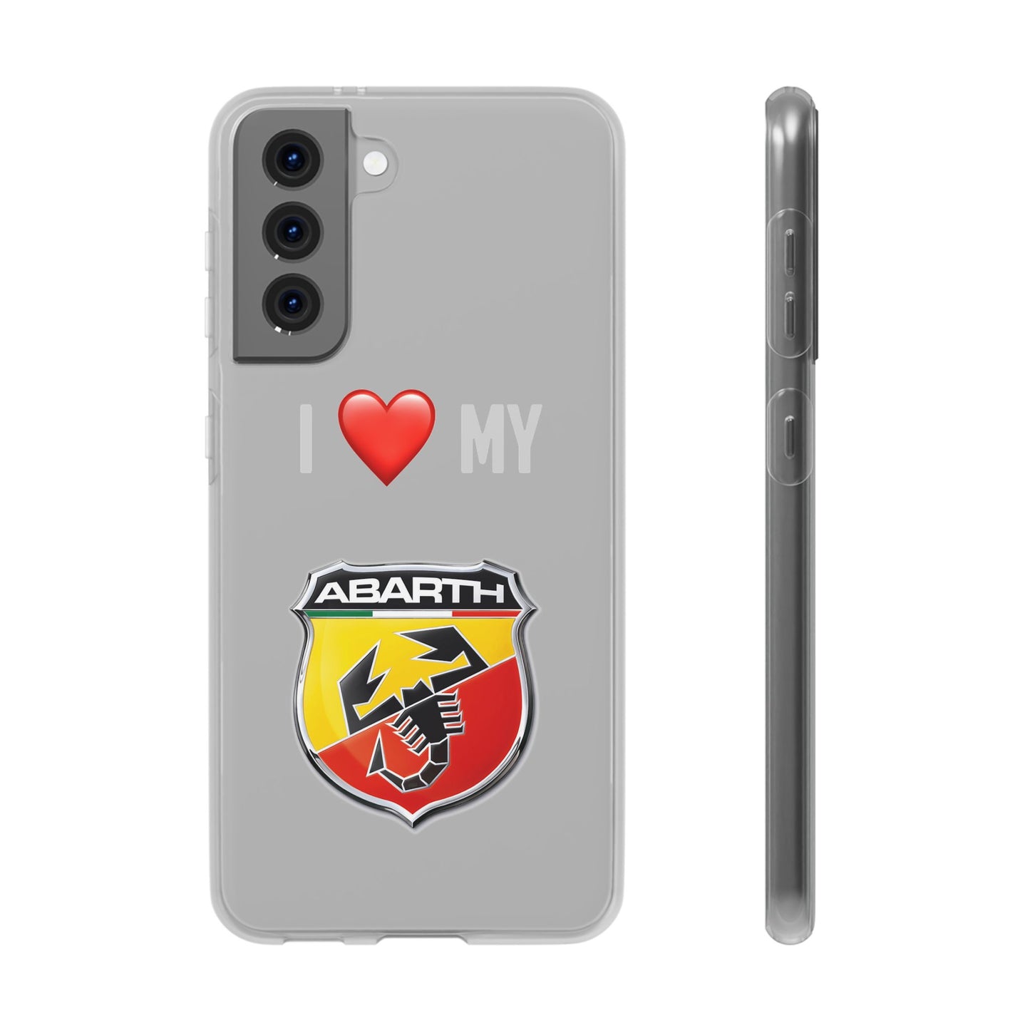 Abarth Phone Case - Flexible And Frosted TPU Plastic I Love My Abarth Phone Case