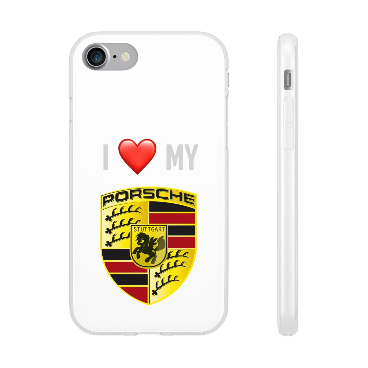 Porsche Phone Case - Flexible And Frosted TPU Plastic I Love My Porsche Phone Case