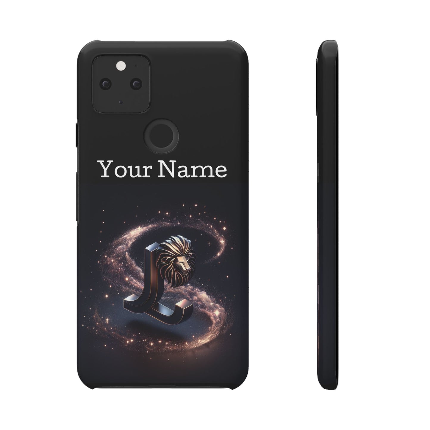 Leo Phone Case - Glossy Black Polycarbonate Snap Case Phone Protection