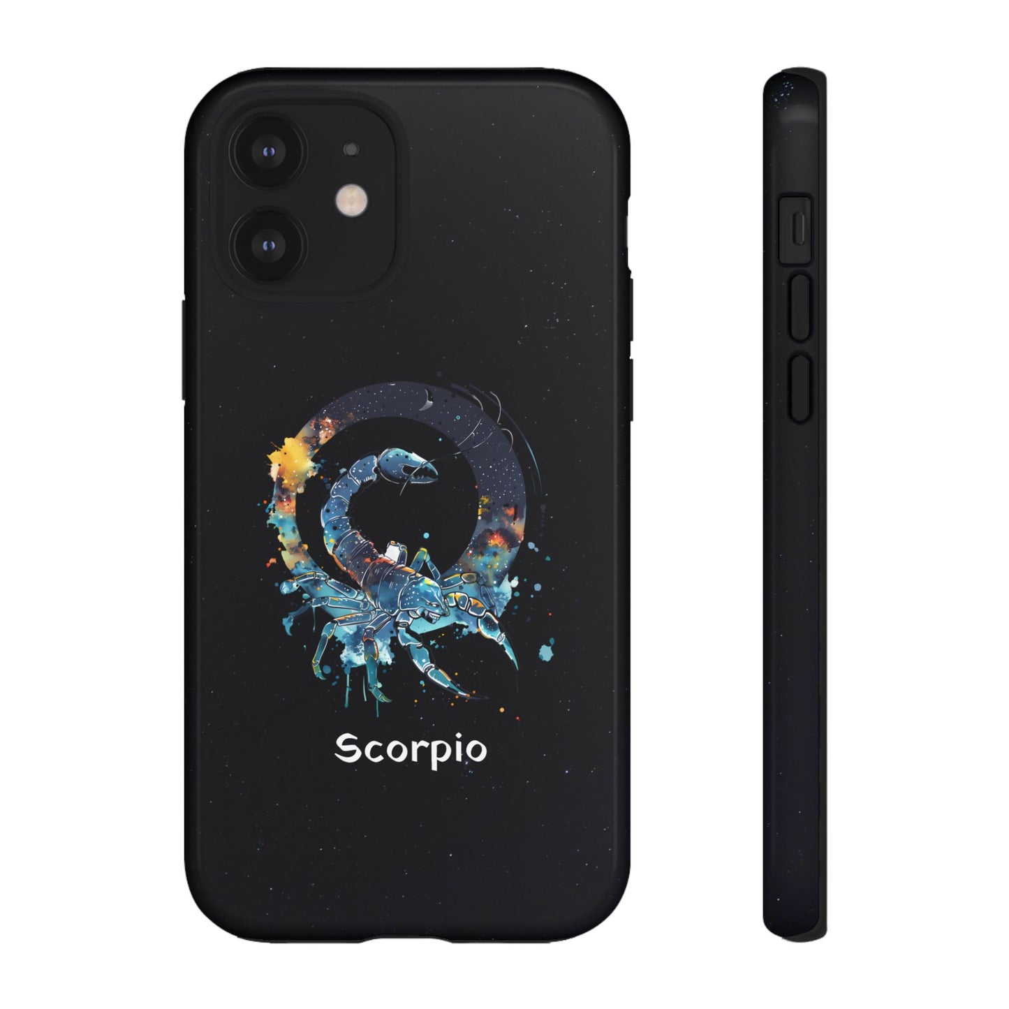 Scorpio Zodiac Star Sign Black Glossy Phone Case Tough Protection for iPhone or Samsung Galaxy