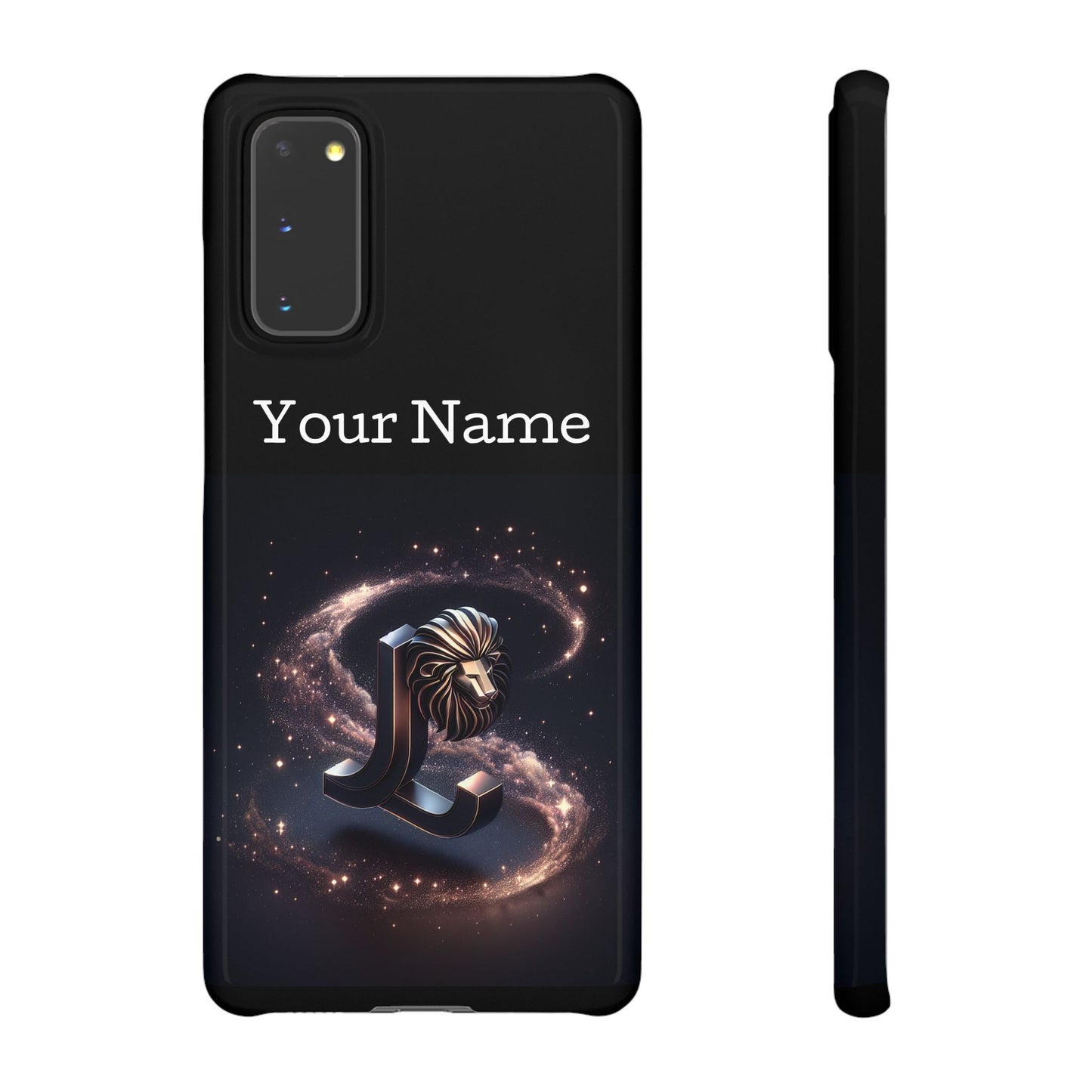 Leo Phone Case - Glossy Black Polycarbonate Snap Case Phone Protection