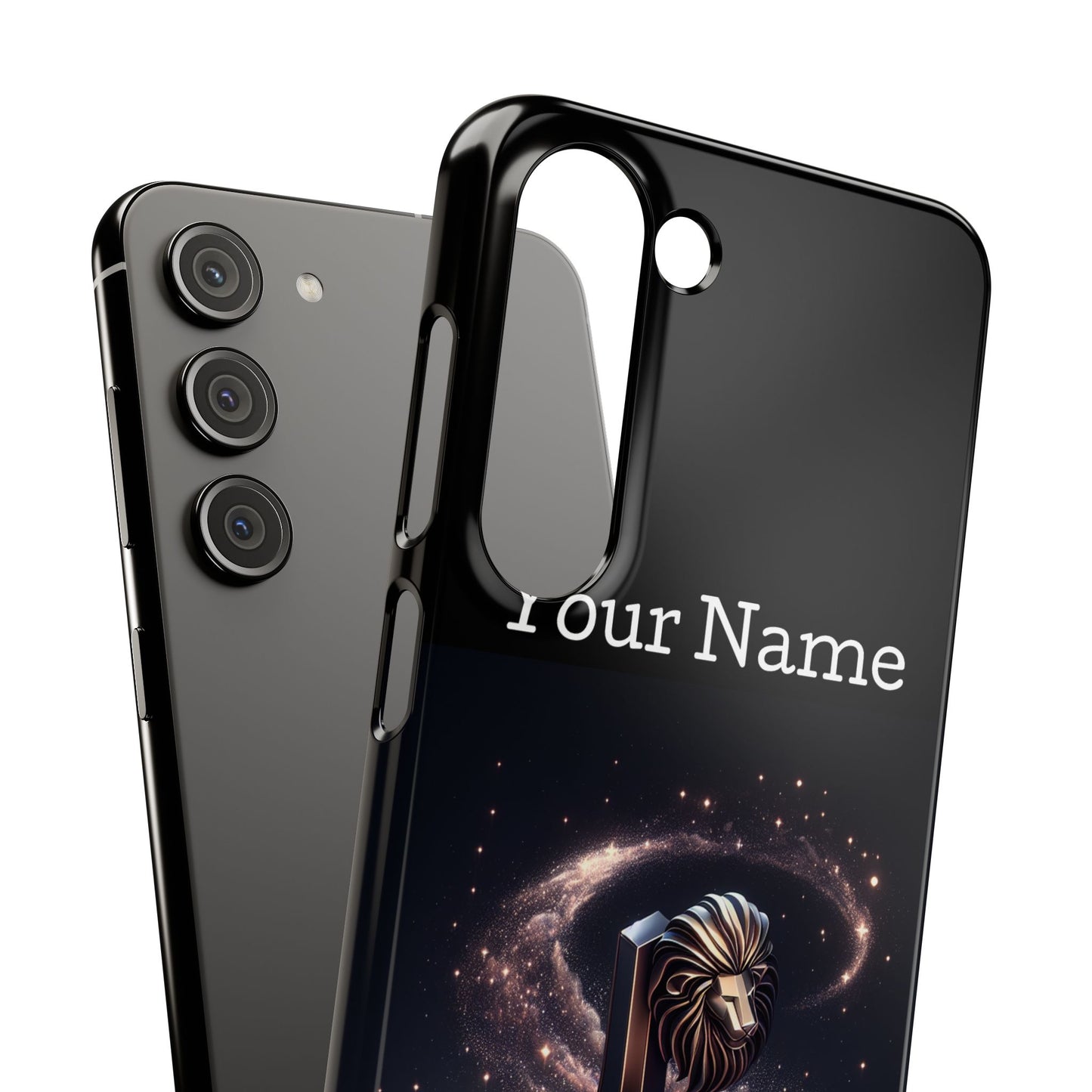 Leo Phone Case - Glossy Black Polycarbonate Snap Case Phone Protection