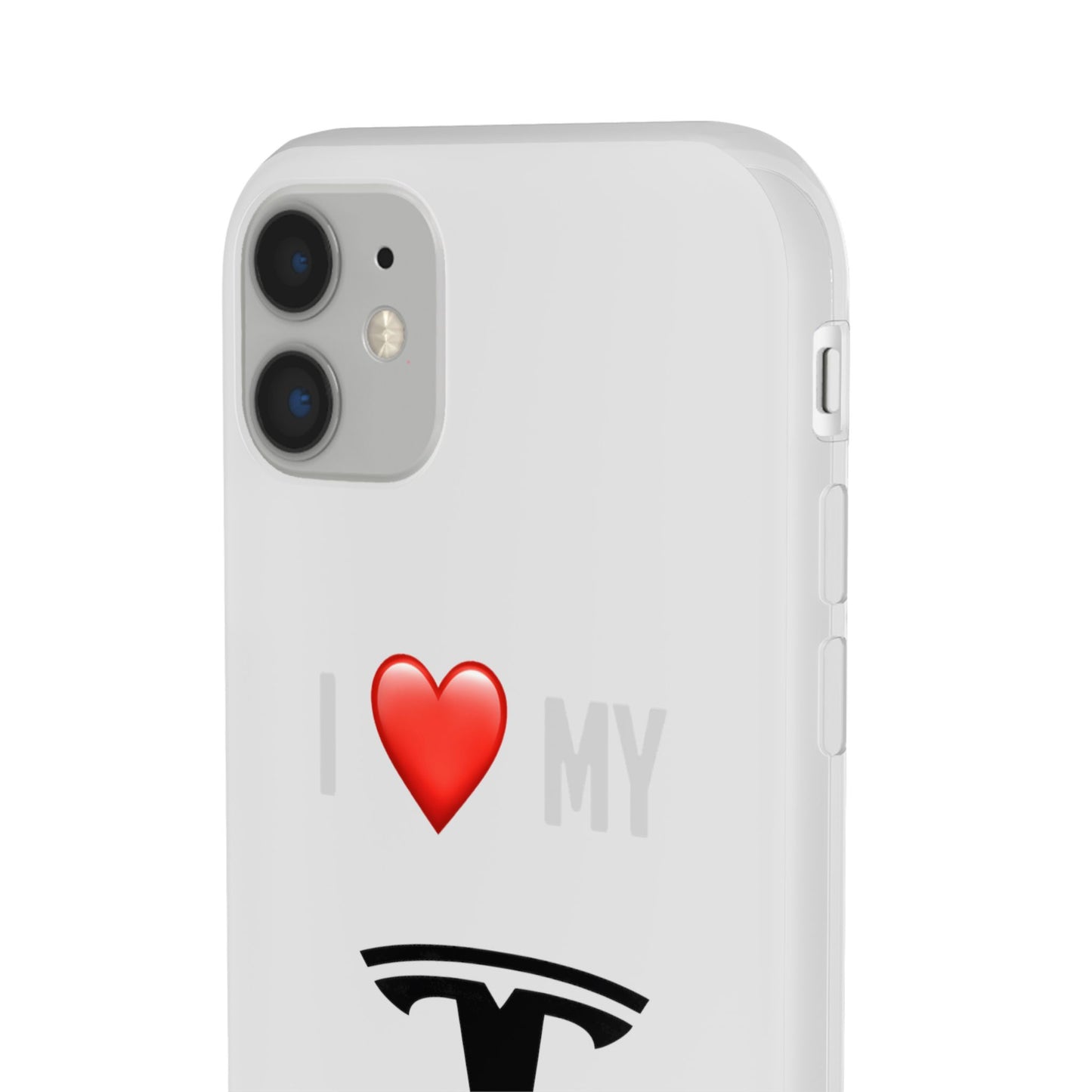 Tesla Phone Case - Flexible And Frosted TPU Plastic I Love My Tesla Phone Case