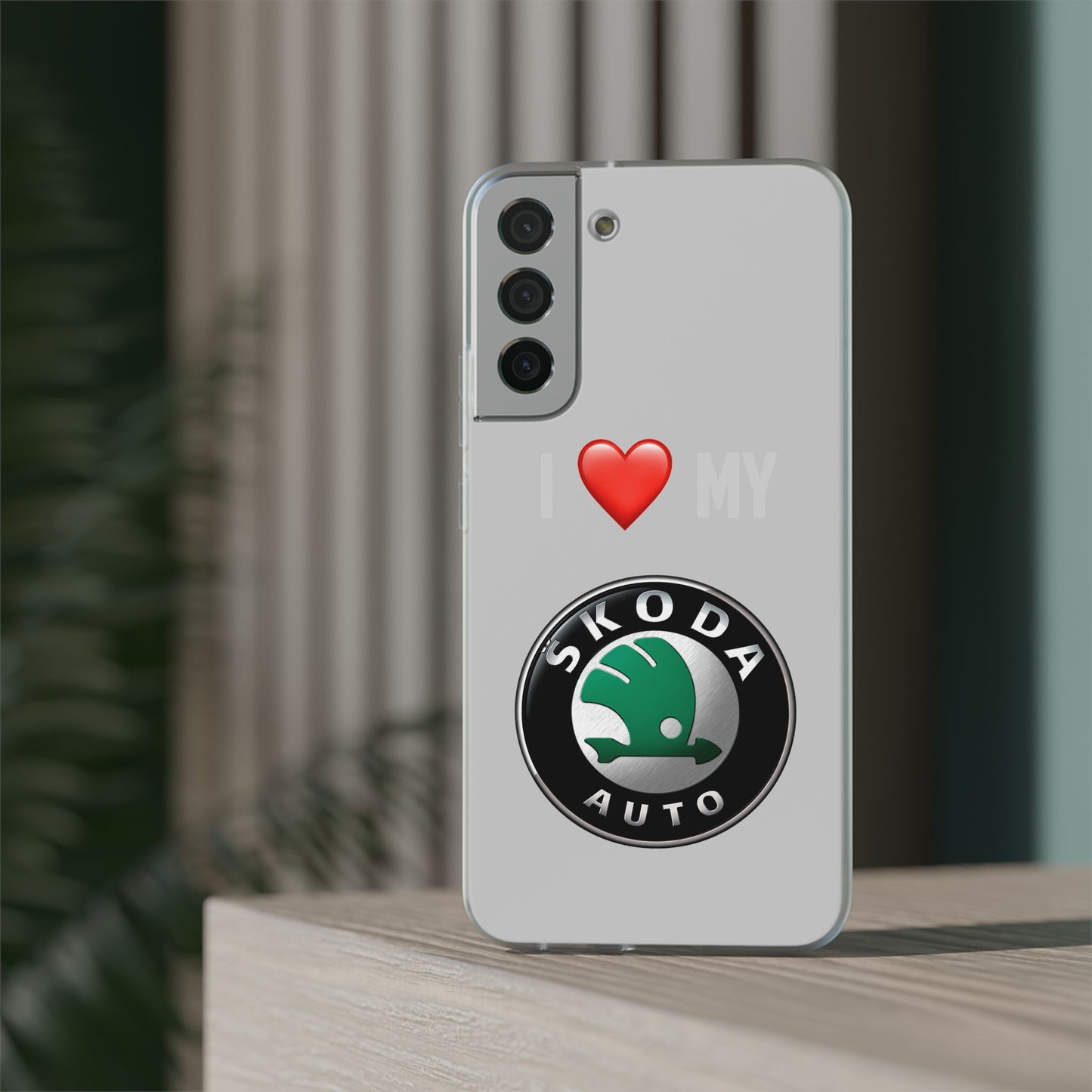 Skoda Phone Case - Flexible And Frosted TPU Plastic I Love My Skoda Phone Case