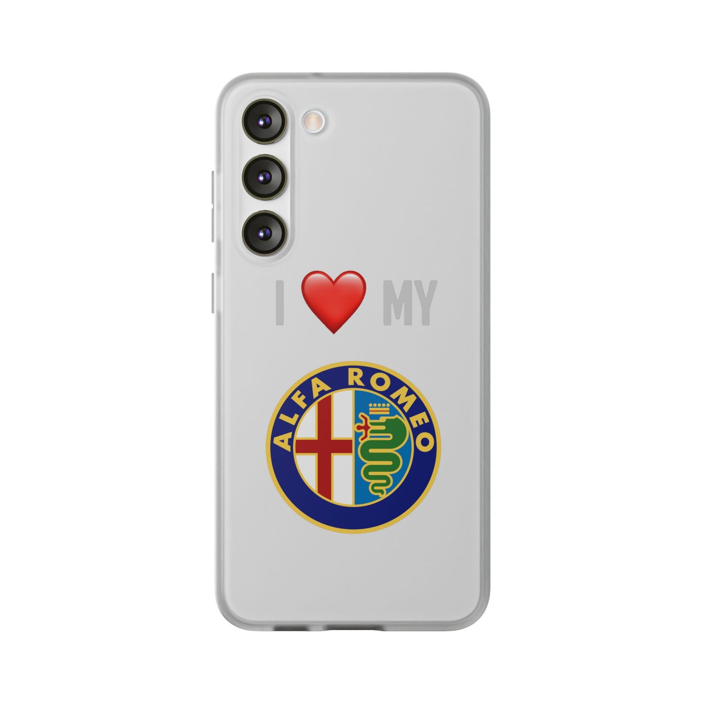 Alfa Romeo Phone Case - Flexible And Frosted TPU Plastic I Love My Alfa Romeo Phone Case