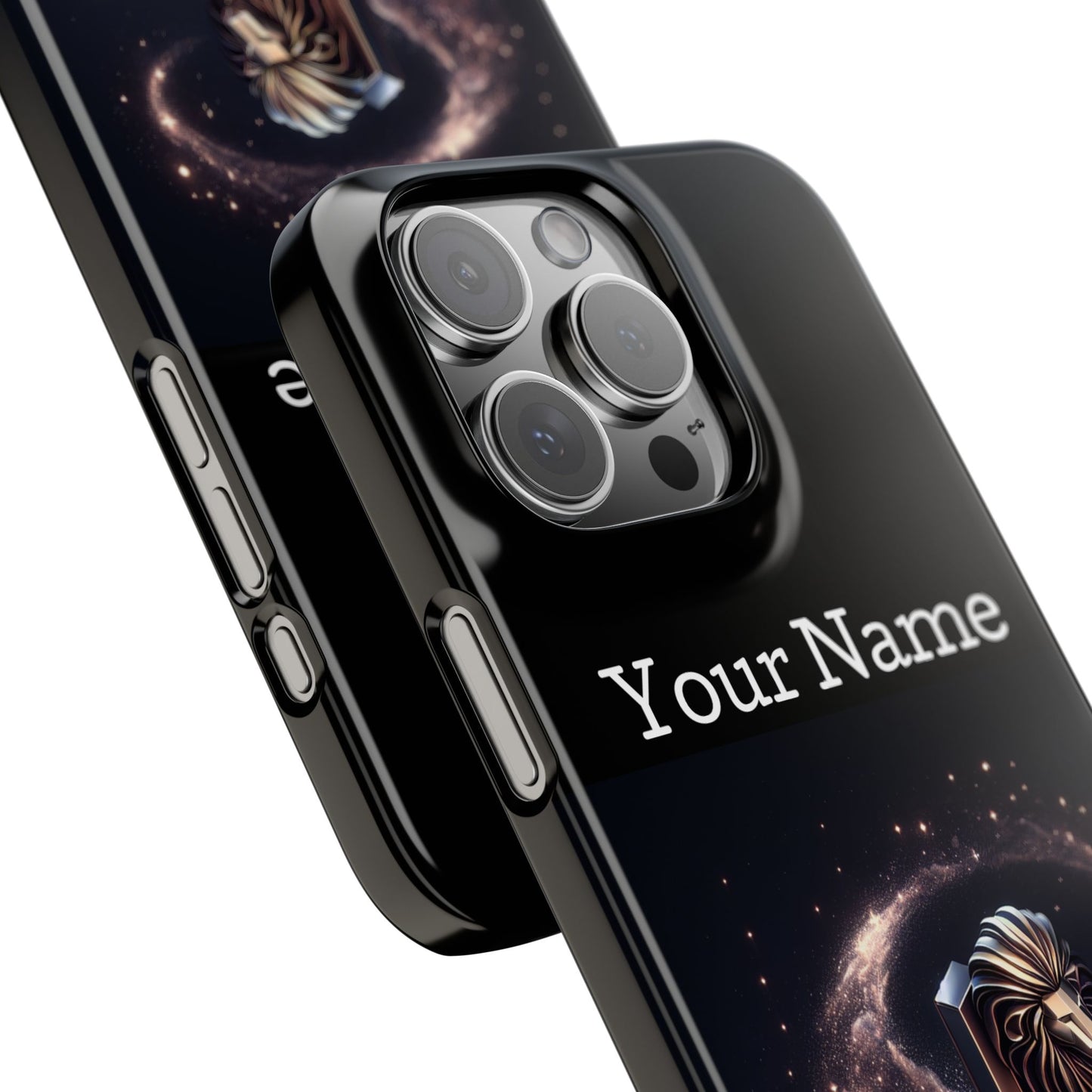 Leo Phone Case - Glossy Black Polycarbonate Snap Case Phone Protection