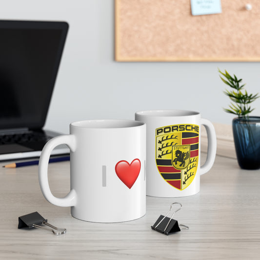 Porsche  - I Love my Porsche White Ceramic Coffee Cup 11oz, 15oz