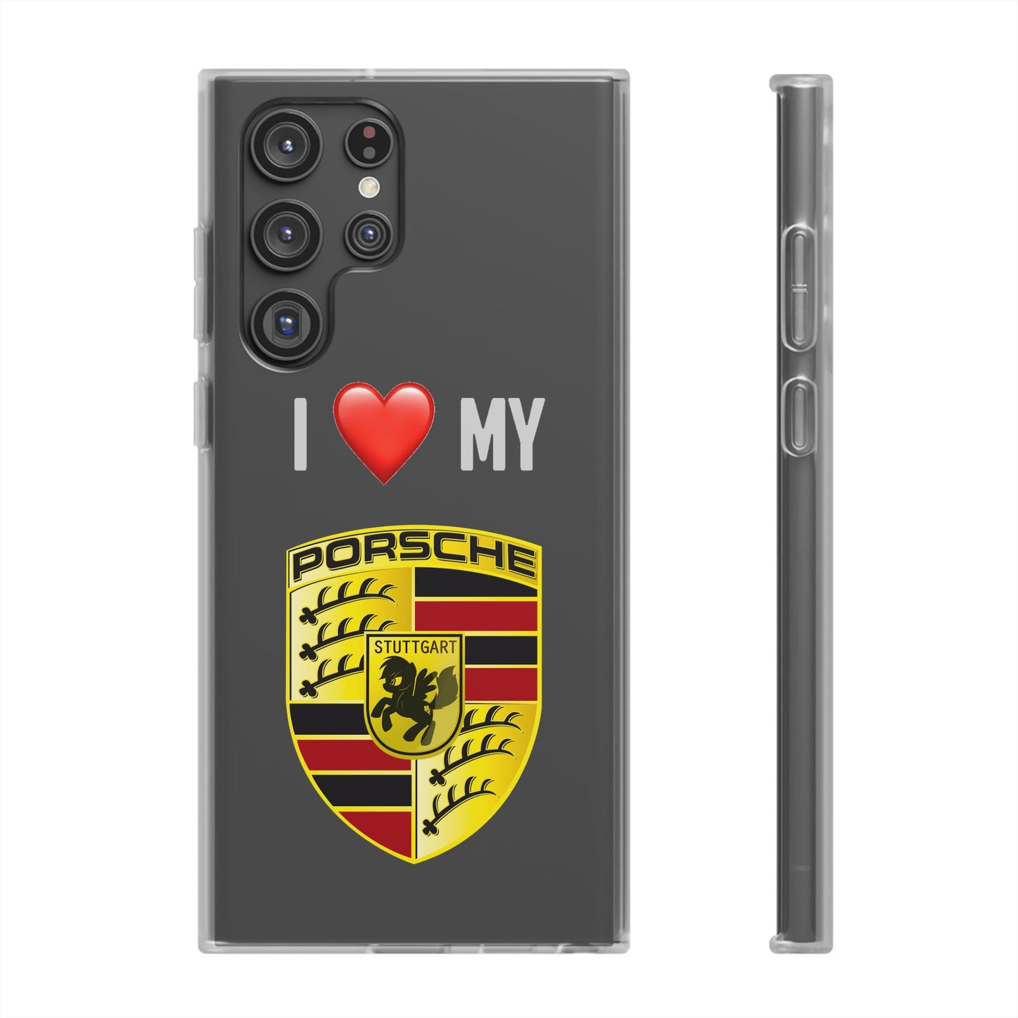 Porsche Phone Case - Flexible And Frosted TPU Plastic I Love My Porsche Phone Case