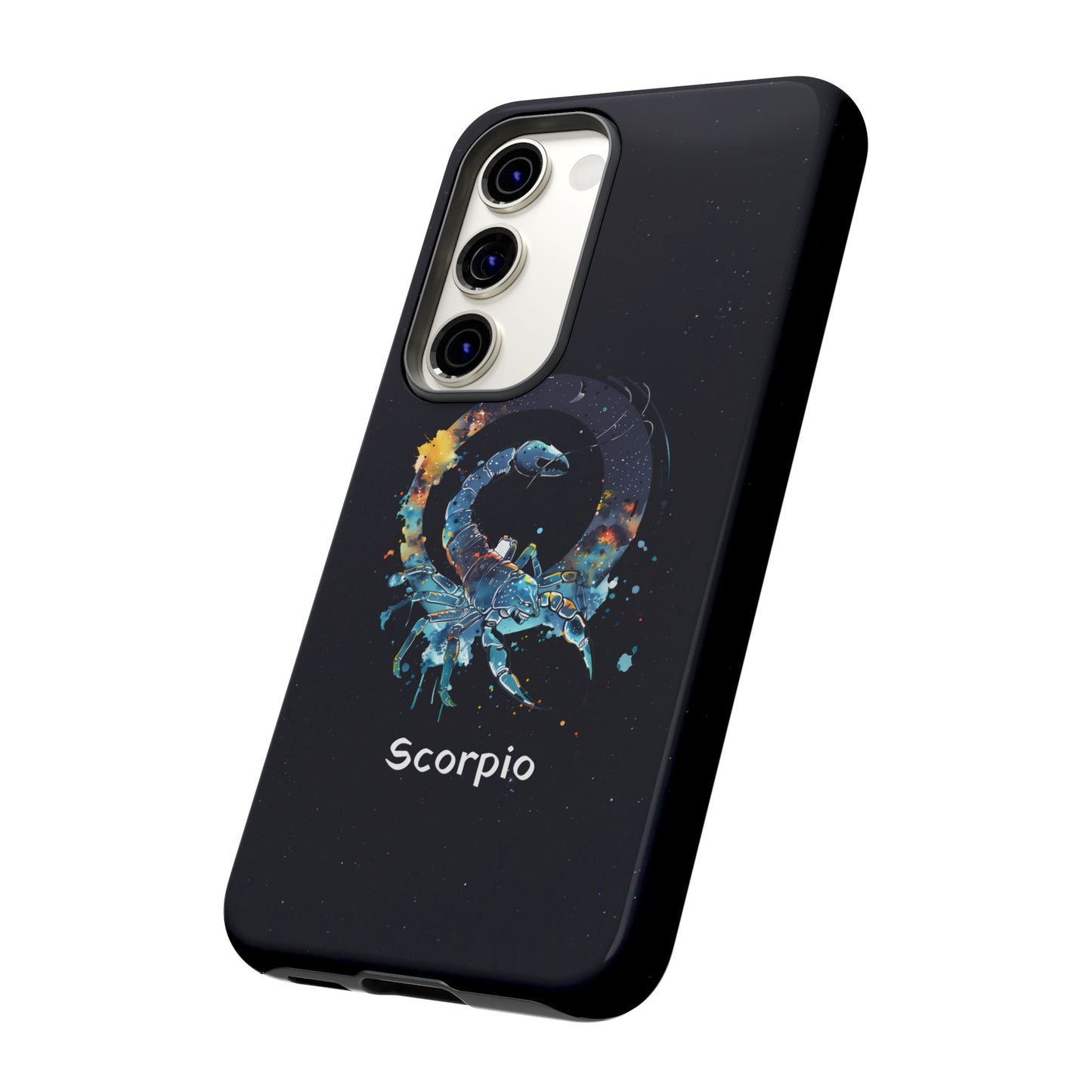 Scorpio Zodiac Star Sign Black Glossy Phone Case Tough Protection for iPhone or Samsung Galaxy