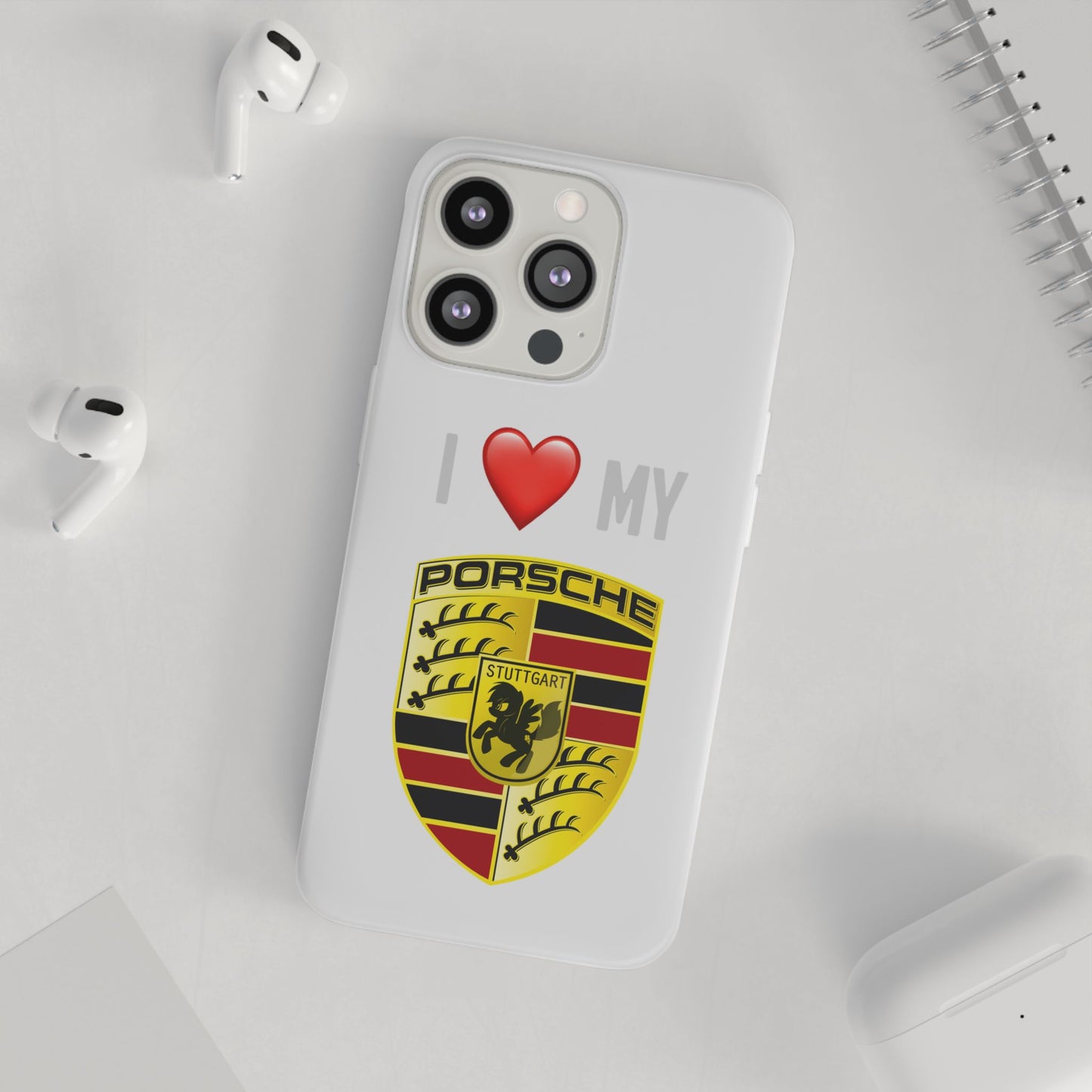 Porsche Phone Case - Flexible And Frosted TPU Plastic I Love My Porsche Phone Case
