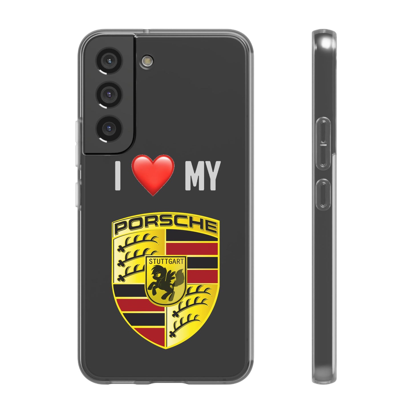 Porsche Phone Case - Flexible And Frosted TPU Plastic I Love My Porsche Phone Case