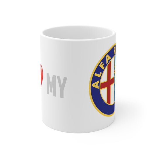 Alfa Romeo  - I Love My Alfa Romeo Ceramic Coffee Cups, 11oz, 15oz