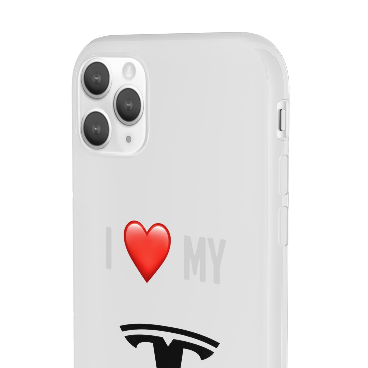 Tesla Phone Case - Flexible And Frosted TPU Plastic I Love My Tesla Phone Case