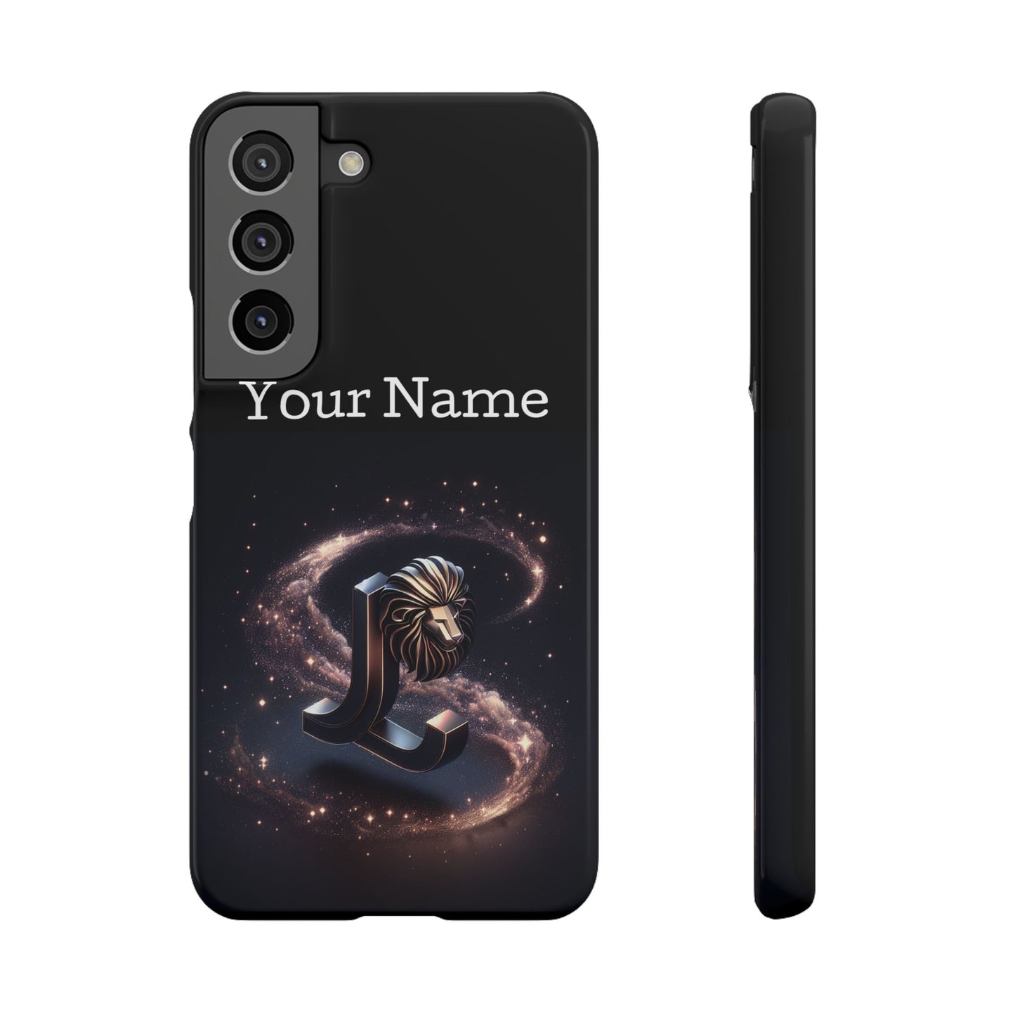 Leo Phone Case - Glossy Black Polycarbonate Snap Case Phone Protection