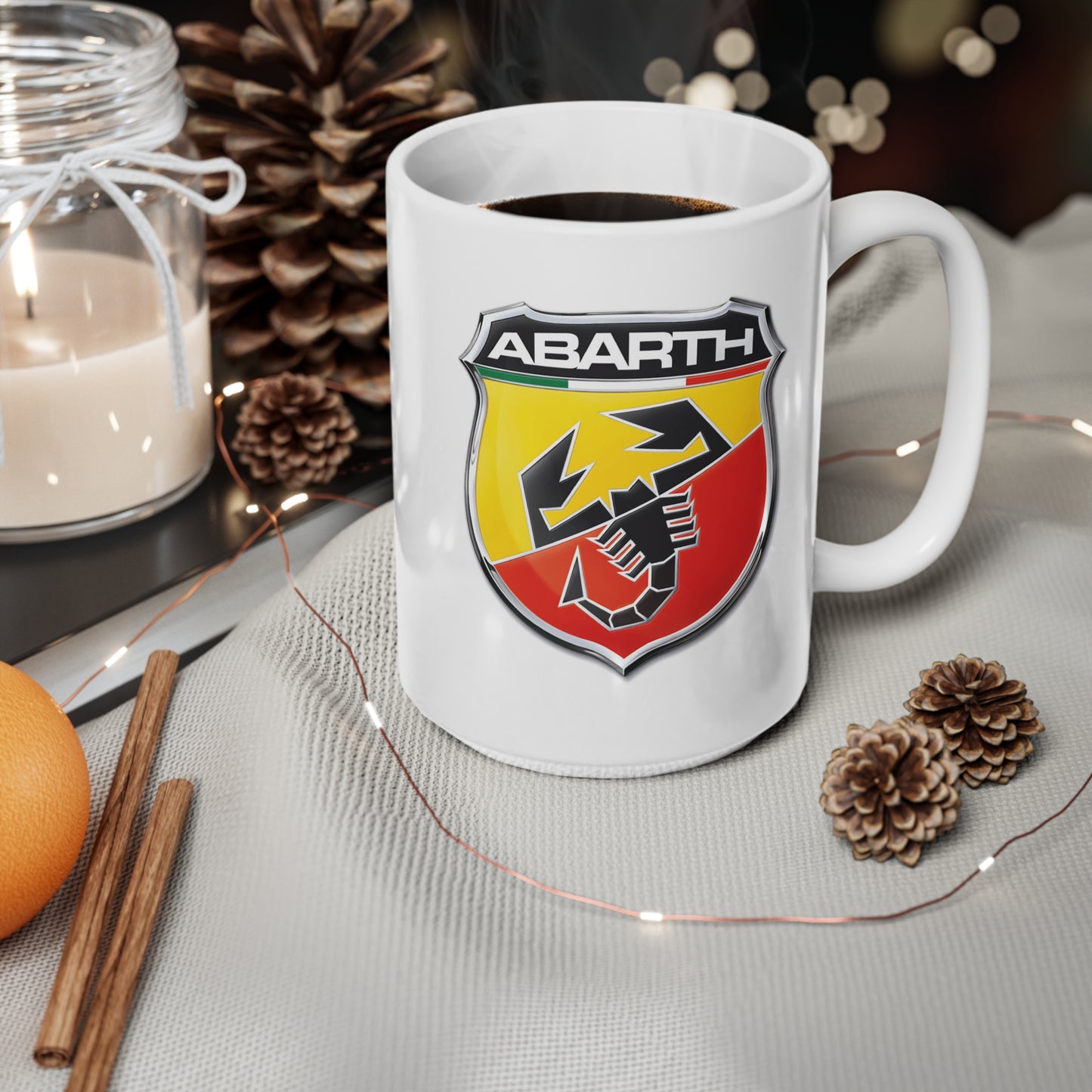 Abarth  - I Love my Abarth White Ceramic Coffee Cup 11oz, 15oz