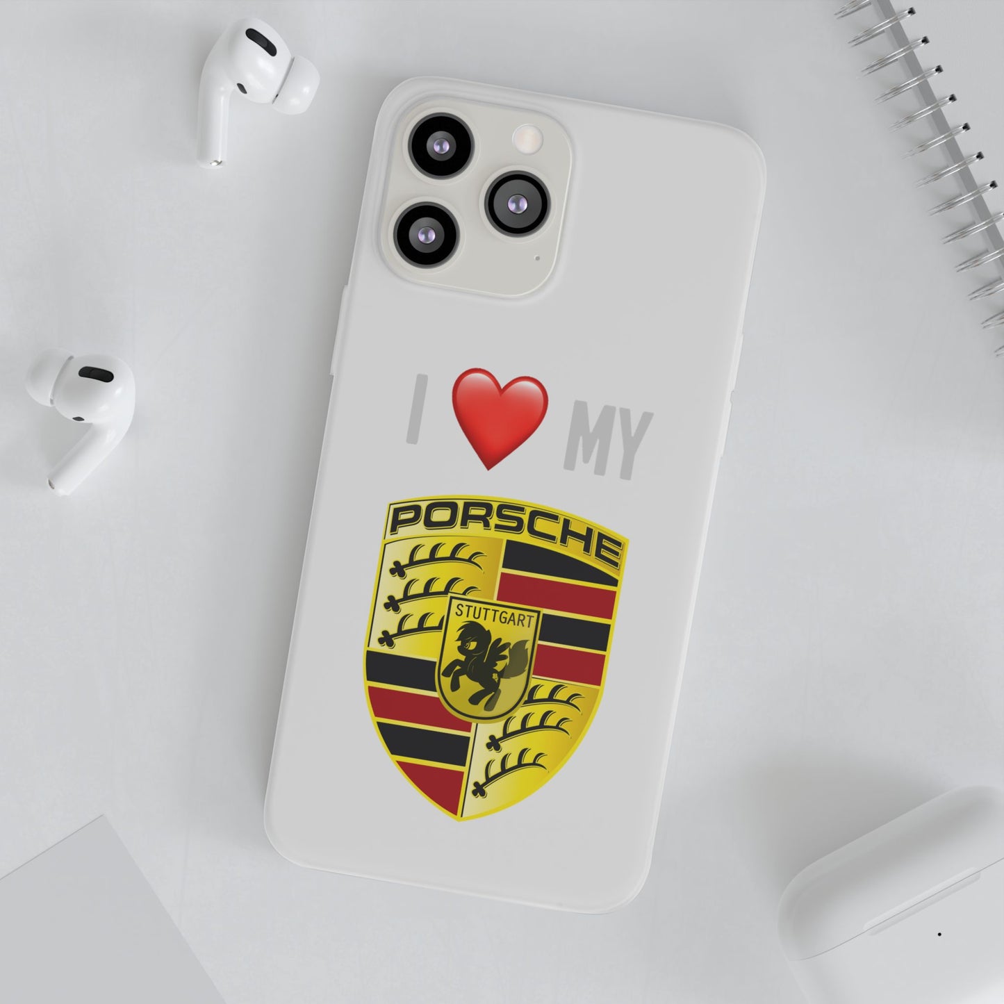 Porsche Phone Case - Flexible And Frosted TPU Plastic I Love My Porsche Phone Case