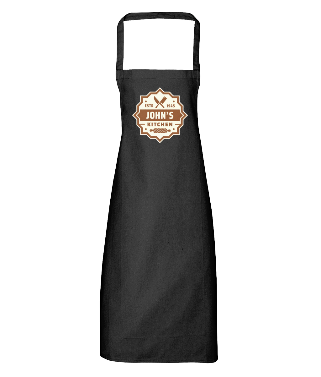 Personalised Kitchen Apron 100% Organic Cotton GC