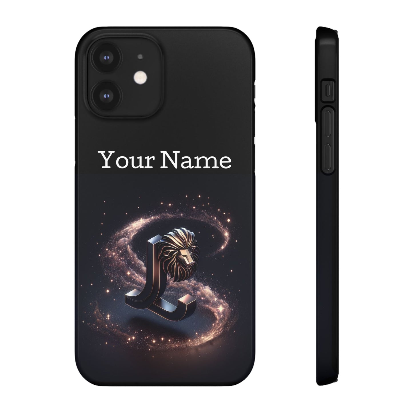 Leo Phone Case - Glossy Black Polycarbonate Snap Case Phone Protection