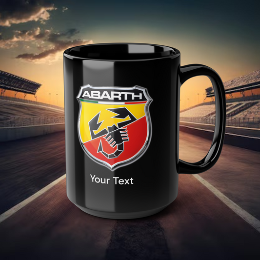Abarth Mug (With or Without Personalisation) 11oz or 15oz. Perfect Gift
